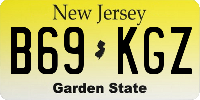 NJ license plate B69KGZ