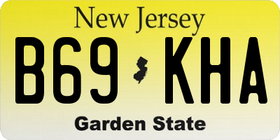 NJ license plate B69KHA