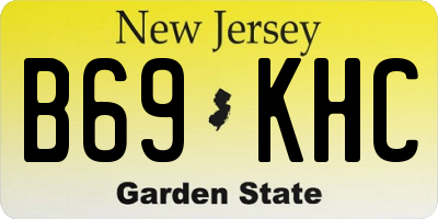 NJ license plate B69KHC