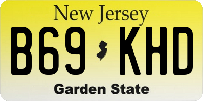 NJ license plate B69KHD
