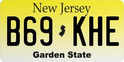 NJ license plate B69KHE