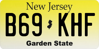 NJ license plate B69KHF