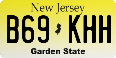 NJ license plate B69KHH