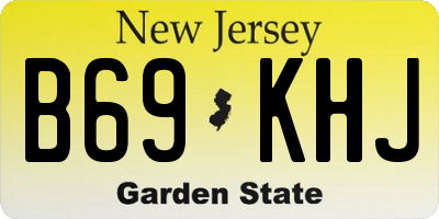NJ license plate B69KHJ