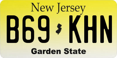 NJ license plate B69KHN