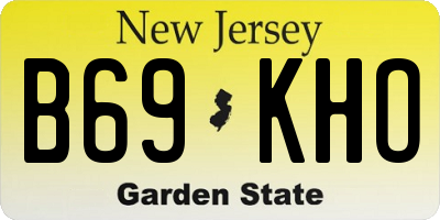 NJ license plate B69KHO