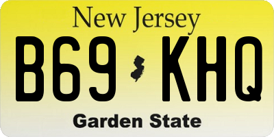 NJ license plate B69KHQ