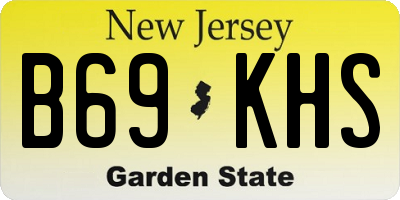 NJ license plate B69KHS
