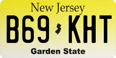 NJ license plate B69KHT