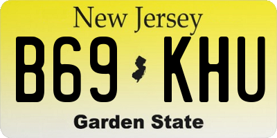 NJ license plate B69KHU