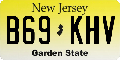 NJ license plate B69KHV