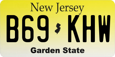 NJ license plate B69KHW