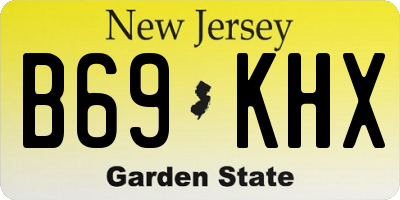 NJ license plate B69KHX