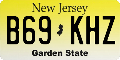 NJ license plate B69KHZ