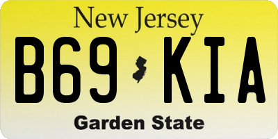 NJ license plate B69KIA