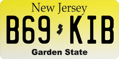 NJ license plate B69KIB