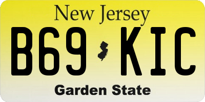 NJ license plate B69KIC