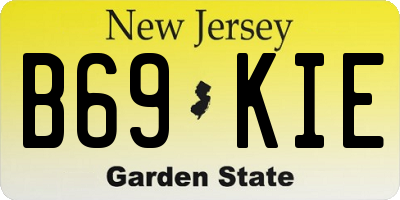 NJ license plate B69KIE