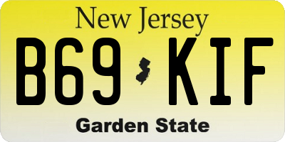 NJ license plate B69KIF