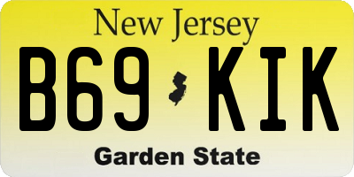 NJ license plate B69KIK