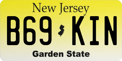 NJ license plate B69KIN