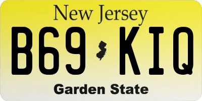 NJ license plate B69KIQ