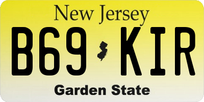 NJ license plate B69KIR