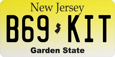 NJ license plate B69KIT