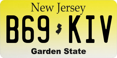 NJ license plate B69KIV