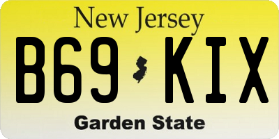 NJ license plate B69KIX