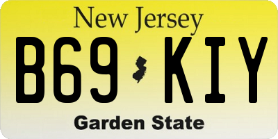 NJ license plate B69KIY