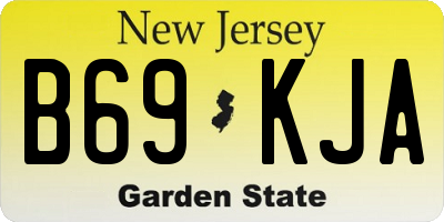 NJ license plate B69KJA