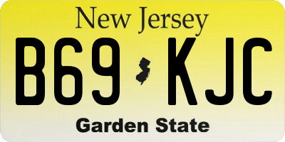 NJ license plate B69KJC