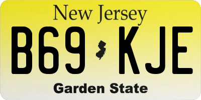 NJ license plate B69KJE