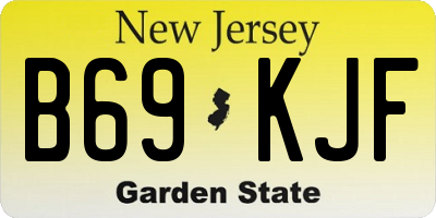 NJ license plate B69KJF