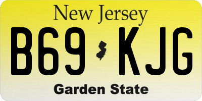 NJ license plate B69KJG