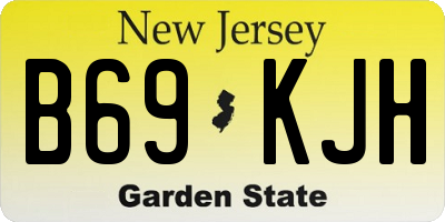 NJ license plate B69KJH