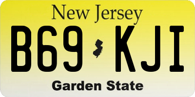 NJ license plate B69KJI