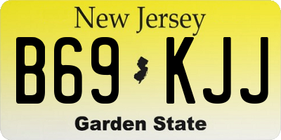 NJ license plate B69KJJ