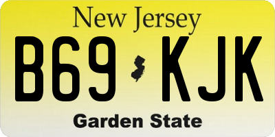NJ license plate B69KJK