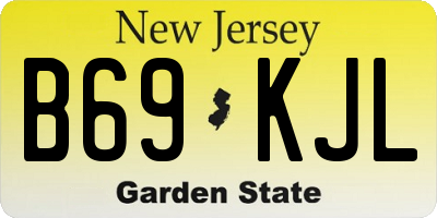 NJ license plate B69KJL