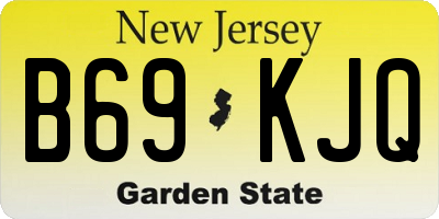 NJ license plate B69KJQ