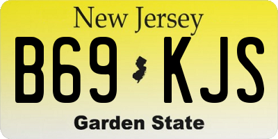 NJ license plate B69KJS