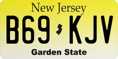 NJ license plate B69KJV
