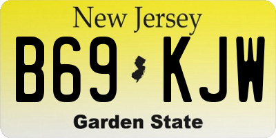 NJ license plate B69KJW