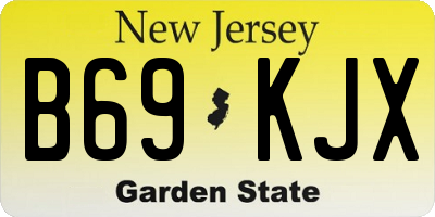 NJ license plate B69KJX