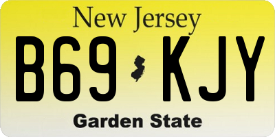 NJ license plate B69KJY