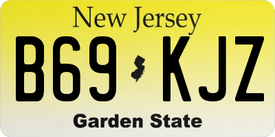 NJ license plate B69KJZ