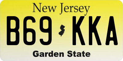 NJ license plate B69KKA