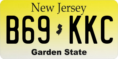 NJ license plate B69KKC